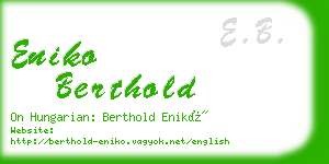 eniko berthold business card